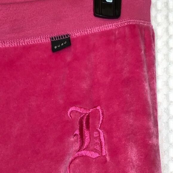 NWT BCBGMaxAzria Velour Pants in Hot Pink XL - Picture 3 of 10